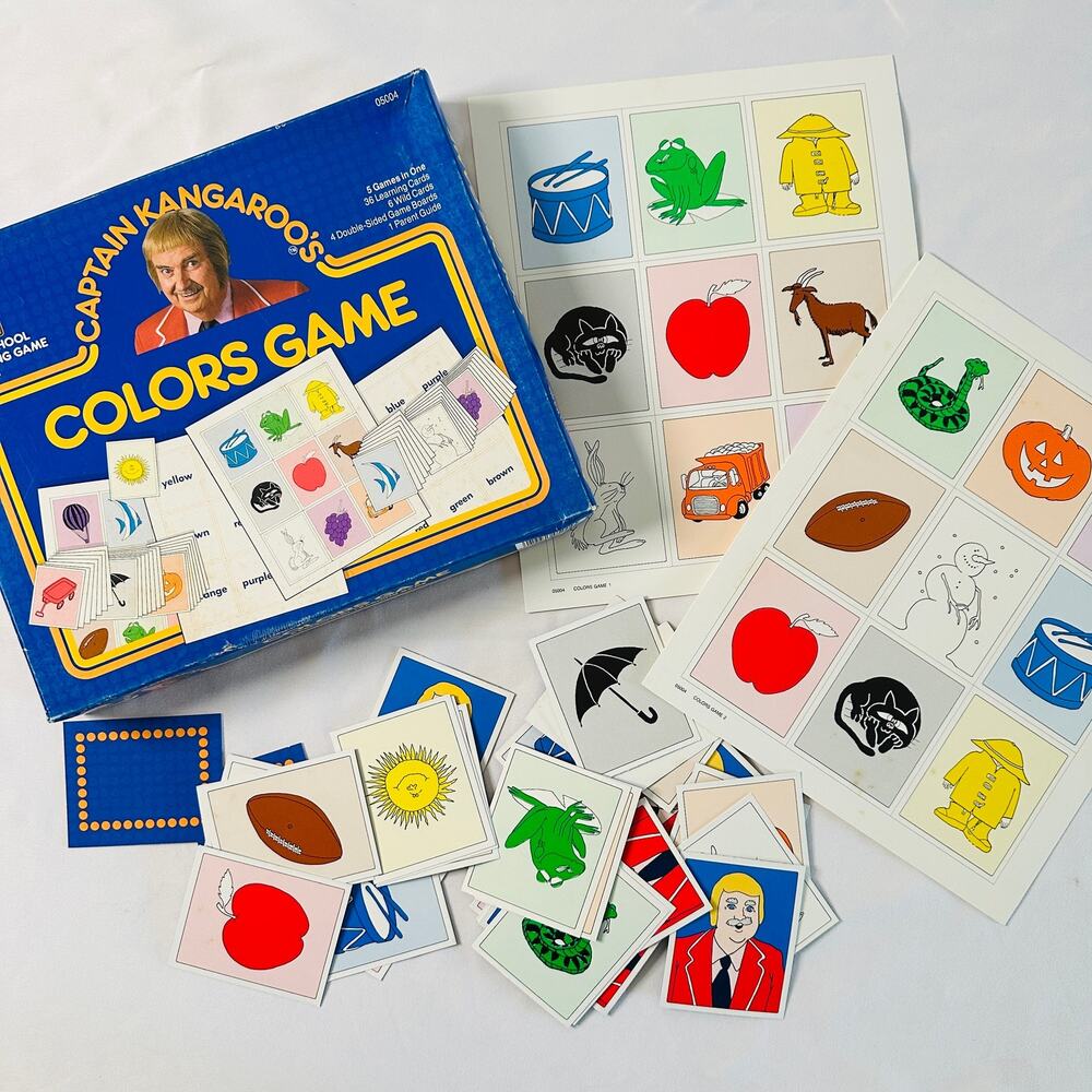 Vintage 1987 Captain Kangaroo's Colors Game Educational Board Game